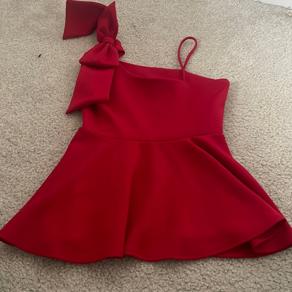 Red formal top